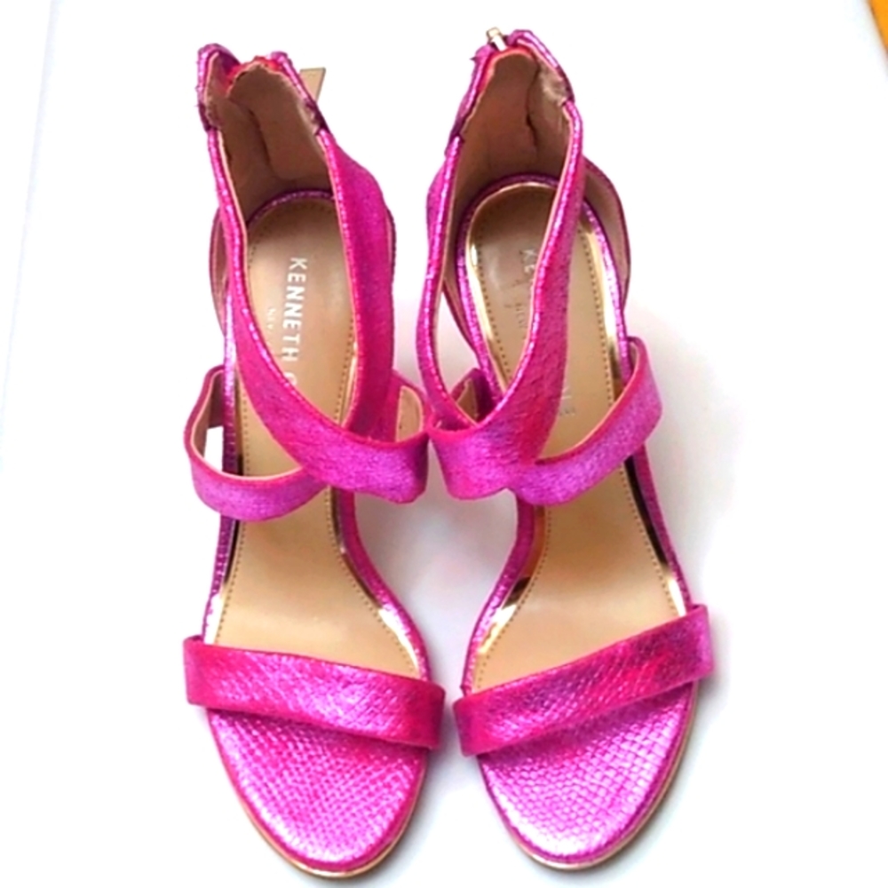 🎉HP🎉Kenneth Cole Brooke Cross-strap Heeled Sandals, Purple, 5.5M, NWT